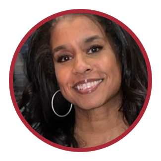 Headshot of the UMC Foundation's Director of Major Gifts, Melanie Dixon, with a red border.