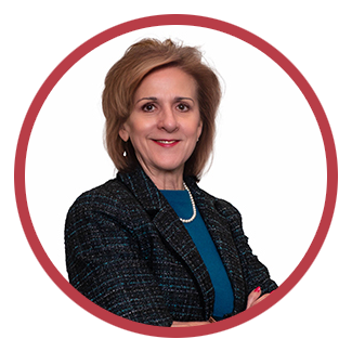 Headshot of the UMC Foundation Board Chair, Cora Park, with a red border.