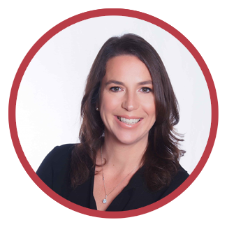 Headshot of UMC Foundation Board Member, Lisa Kaufman, with a red border.