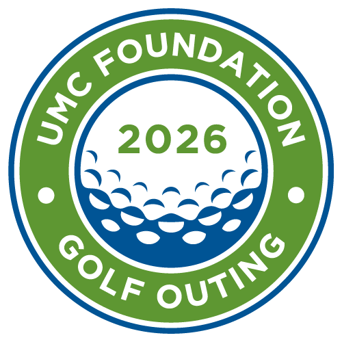 Circle logo with the words UMC Foundation Golf Outing 2026