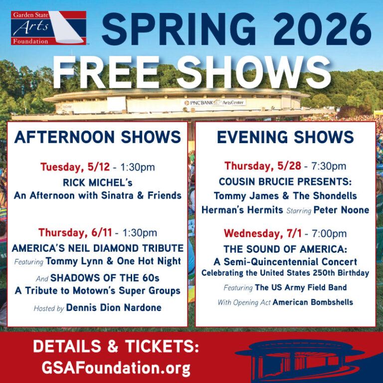 Free Spring 2026 Concert Series at PNC Bank Arts Center